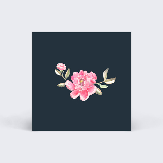 Étiquette mariage Dark Peony Recto