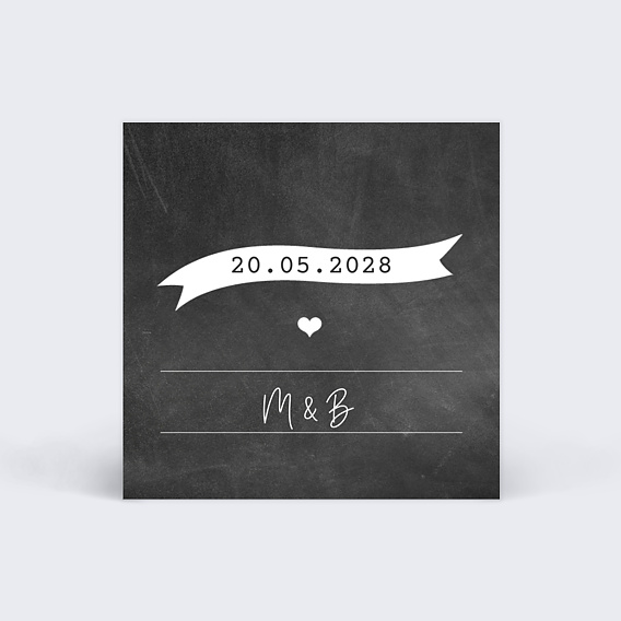 Étiquette mariage Jolie Craie Recto