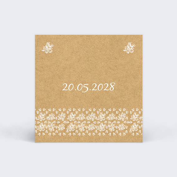 Étiquette mariage Jolie Dentelle Recto