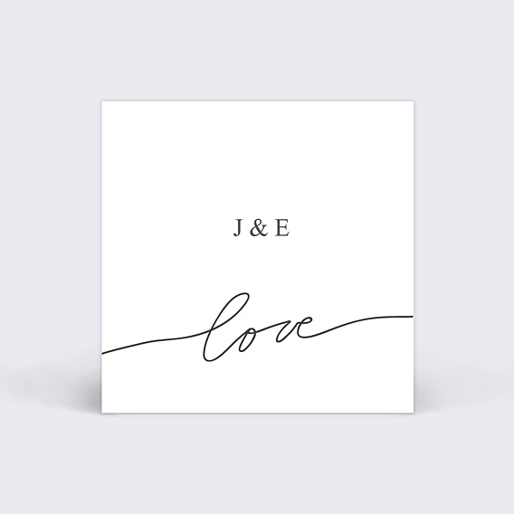 Étiquette mariage Lettres Chic Recto