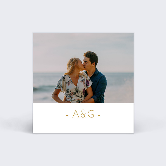 Étiquette mariage Losange Fleuri Recto