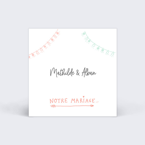 Étiquette mariage Mariage Illustré Recto