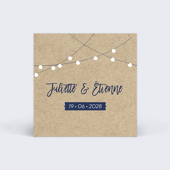 Étiquette mariage Notre Histoire Recto