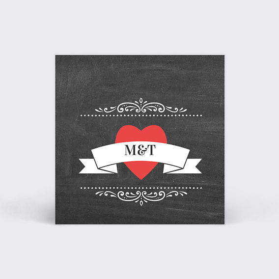 Étiquette mariage Polaroid Recto