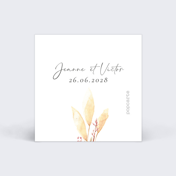 Etiquette Mariage Bohemia Verso
