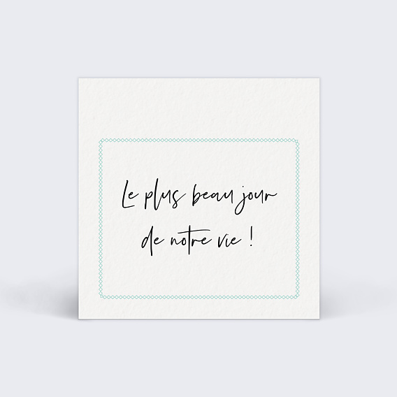 Étiquette mariage Liseré Verso