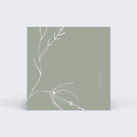 Étiquette mariage Idylle Kaki Verso