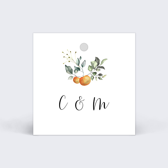 Etiquette Mariage Agrumes