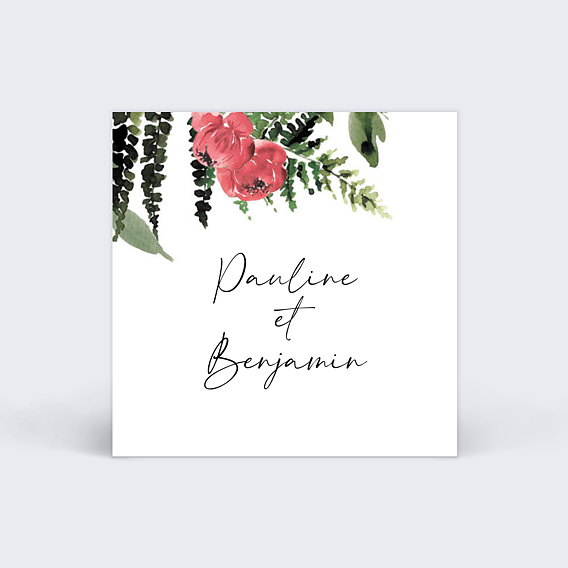 Étiquette mariage Wild Flowers Recto