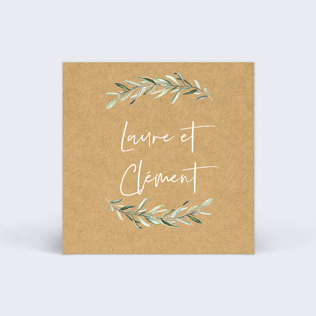 Etiquette Mariage Lauriers