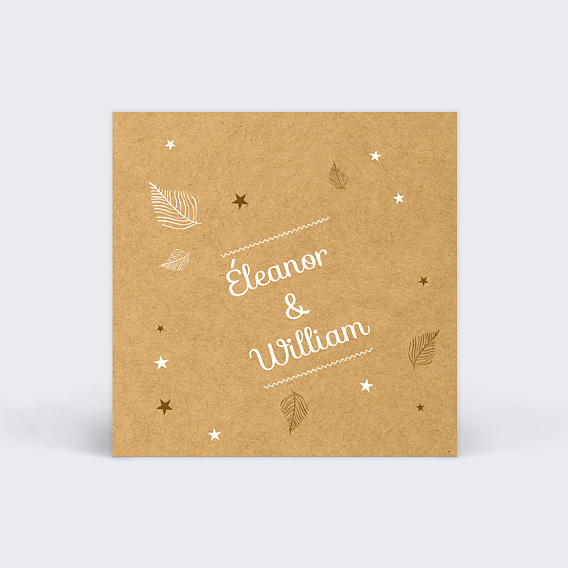 Étiquette mariage Tourbillon d'Étoiles Recto