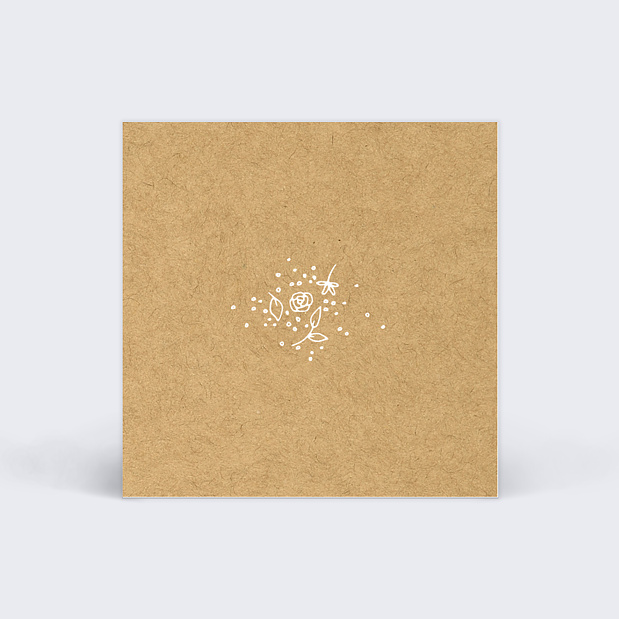 Etiquette mariage Fleurs de printemps Verso