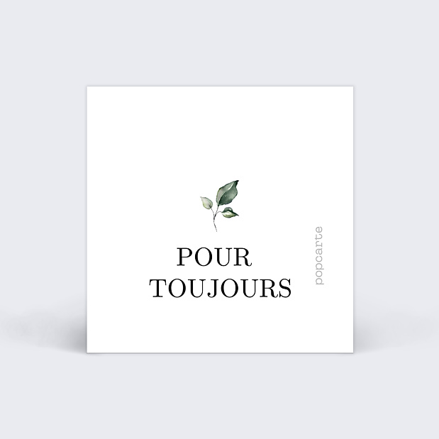 Étiquette Mariage Cadre Eucalyptus Verso