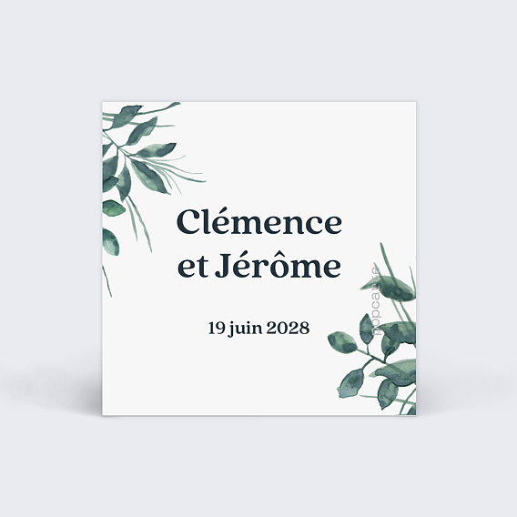 Étiquette mariage Luxe Verso