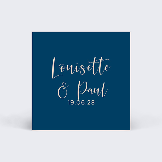 Etiquette Mariage Velours