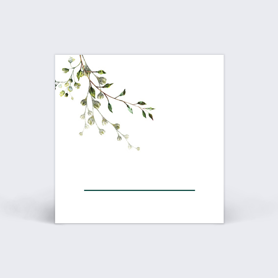 Étiquette mariage Herbarium Recto