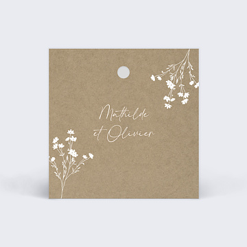 Etiquette mariage Bouquet Champtre