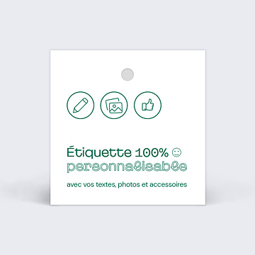 Etiquette mariage 100% Personnalisable