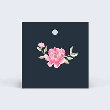 Etiquette Mariage Dark Peony