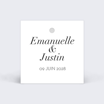 Etiquette Mariage Sobre & Jolie