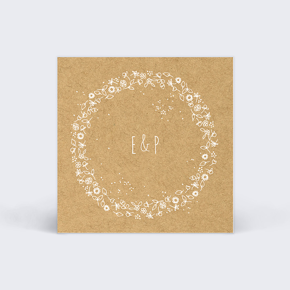 Étiquette mariage Fleurs de printemps Recto