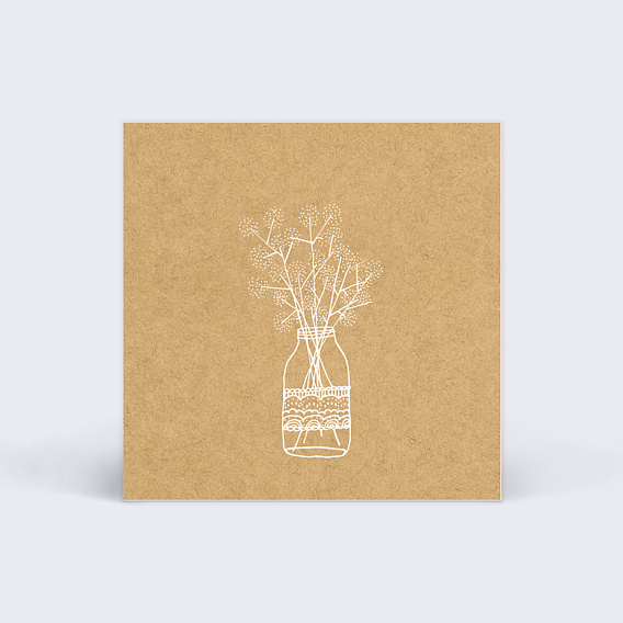 Étiquette mariage Fleurs des Champs Recto