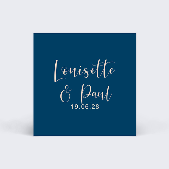 Étiquette mariage Velours Recto
