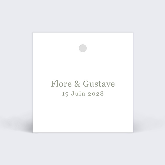Etiquette Mariage Idylle Kaki