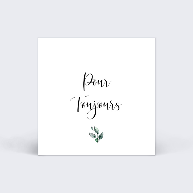 Étiquette Mariage Couronne Eucalyptus Verso