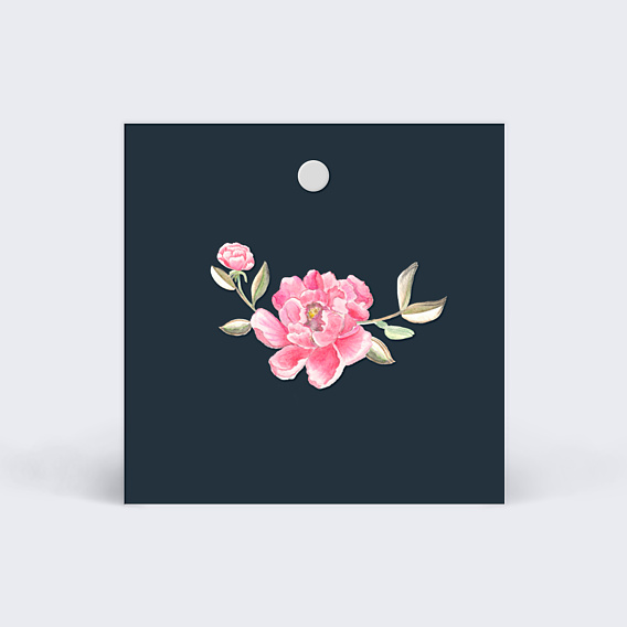 Étiquette mariage Dark Peony