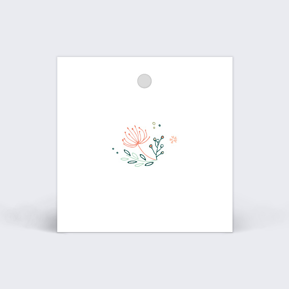Etiquette Mariage Couronne de Fleurs