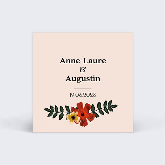 Etiquette Mariage Anémone