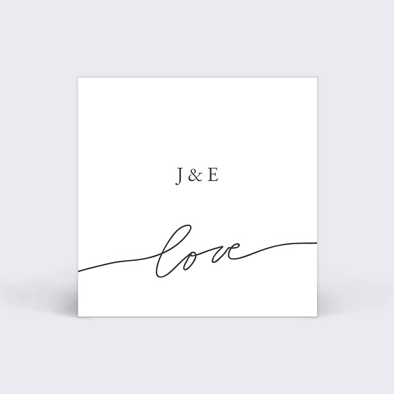 Étiquette mariage Lettres Chic Recto