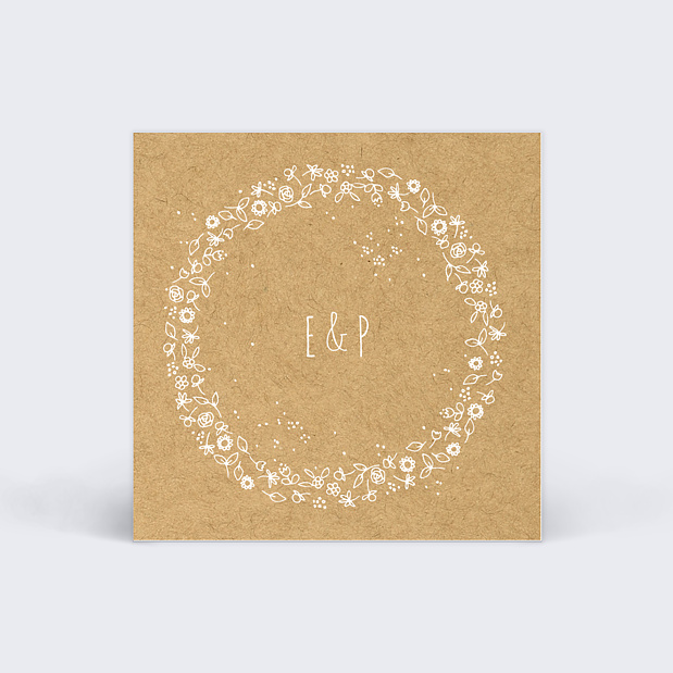 Etiquette mariage Fleurs de printemps Recto