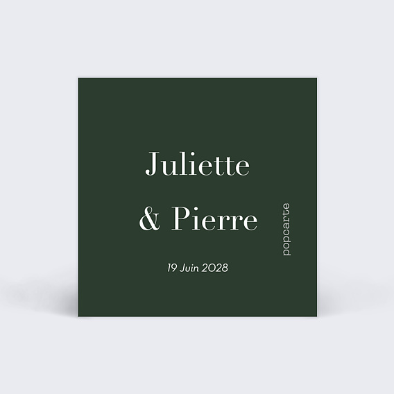 Étiquette mariage Herbarium Verso