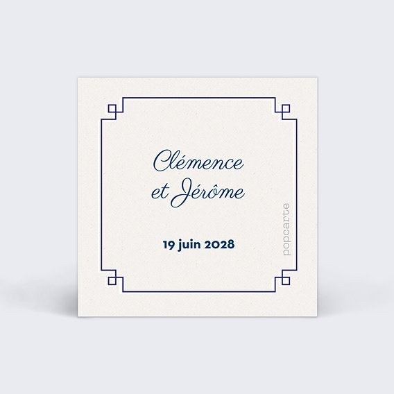 Étiquette mariage Hirondelle d'Amour Verso