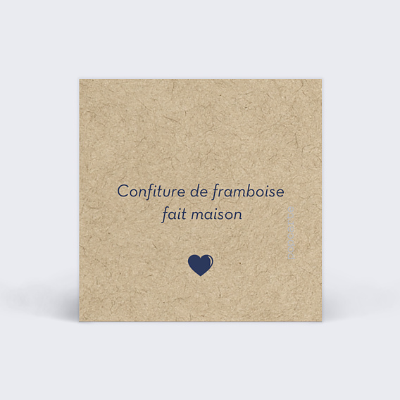 Étiquette mariage Notre Histoire Verso