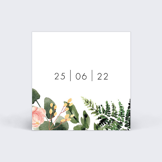 Étiquette mariage Wild Flowers Verso