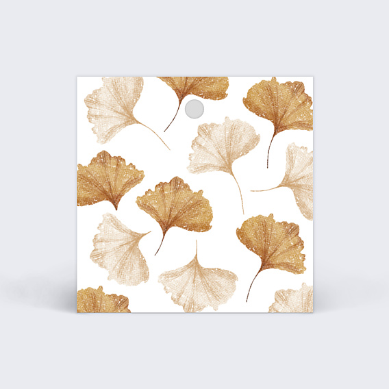 Etiquette Mariage Ginkgo Délicats