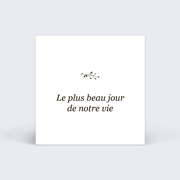 Étiquette Mariage Bois Verso