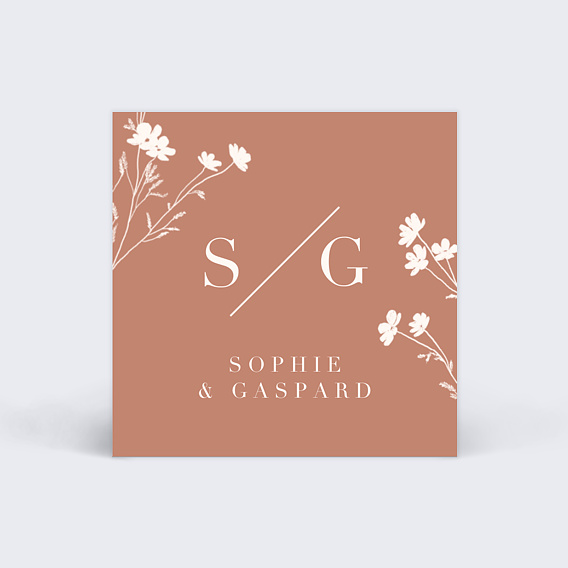 Étiquette mariage Botanica Recto