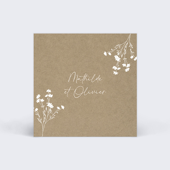 Étiquette mariage Bouquet Champêtre Recto