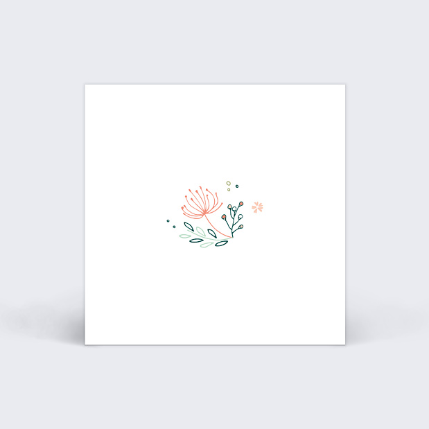 Etiquette Mariage Couronne de Fleurs Verso