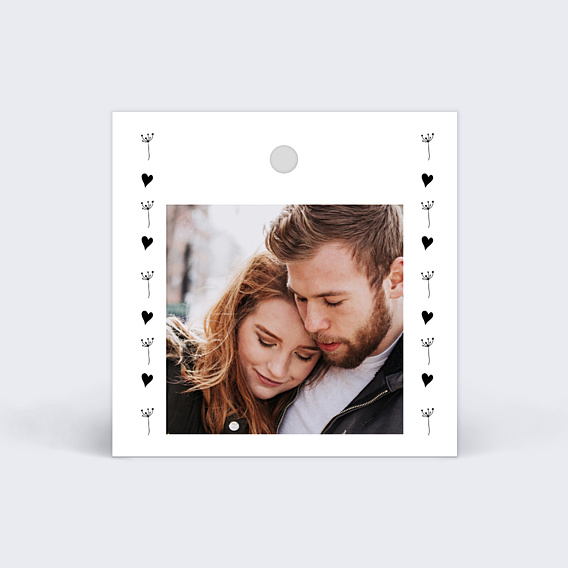 Etiquette Mariage Coeur Bucolique