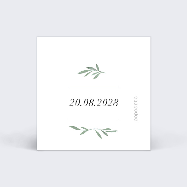 Etiquette mariage Couronne de laurier Verso