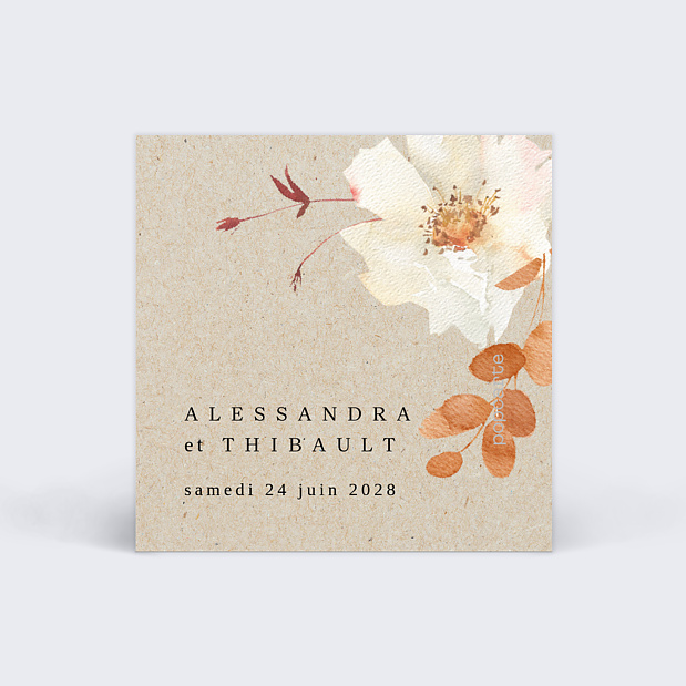 Etiquette Mariage Bouquet Parfumé Verso