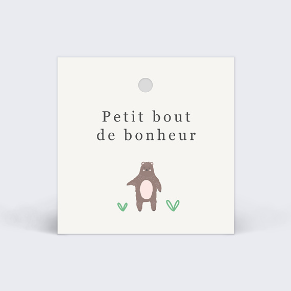 Etiquette naissance Animaux Pattern