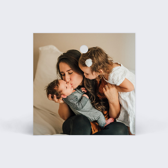 Etiquette naissance Fille Photo Seule