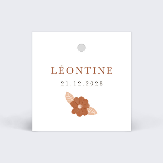 Etiquette naissance Renardeau