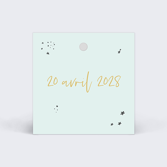 Etiquette Naissance Jolies Étoiles